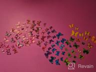 img 1 attached to 3D Colorful Butterfly Wall Stickers DIY Art Decor Crafts For Party Cosplay Wedding Offices Bedroom Room Magnets Glue SmartWallStation 84 PCS Set review by Luis Mercado
