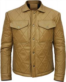 img 4 attached to Men'S Stone Season 4 John Dutton Western Cowboy Ranch Jacket - LP-FACON Collection Apparel