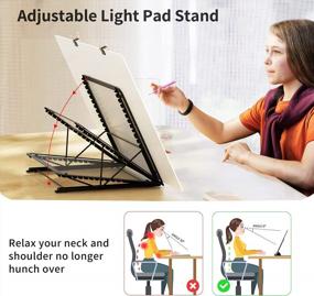 img 1 attached to A2 LED Light Pad For Diamond Painting - USB Powered, Adjustable Brightness W/ 12 Angles Stand & Clips | ARTDOT