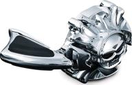 🧟 kuryakyn 6286 chrome zombie skull throttle boss for motorcycle handlebars - pack of 1, medium логотип