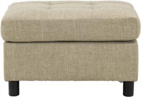 img 2 attached to Comfortable And Stylish Foot Rest And Coffee Table – Moxeay Ottoman In Light Grey