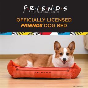 img 2 attached to Friends TV Show Dog Bed by Warner Bros - Soft Plush Washable 🐾 Pet Bed, Friends Pet Bedding, Puppy Cat Bed, Cute Dog Crate Mat, Beds for Dogs