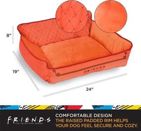 img 1 attached to Friends TV Show Dog Bed by Warner Bros - Soft Plush Washable 🐾 Pet Bed, Friends Pet Bedding, Puppy Cat Bed, Cute Dog Crate Mat, Beds for Dogs