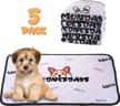 non-slip, reusable, and waterproof pet training pads for dogs: 5-packs of heavy absorbency washable pee pads - ideal for crate and playpen! logo