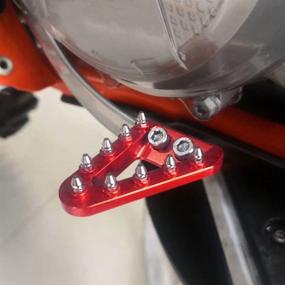 img 3 attached to 🔴 NICECNC Red Rear Brake Pedal Step Plate Tip for GasGas EX/EC/MC125-300 EX F/EC F/MC F 250-450 2021-2022 - Enhanced Fitment and Compatibility