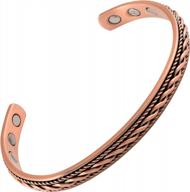 copper bracelet with high-power magnetic waves for effective magnetic therapy logo