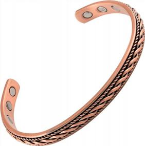 img 4 attached to Copper Bracelet With High-Power Magnetic Waves For Effective Magnetic Therapy