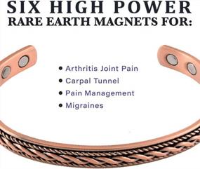 img 2 attached to Copper Bracelet With High-Power Magnetic Waves For Effective Magnetic Therapy
