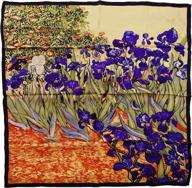 yssp paintings elegant gogh irises purplegreen women's accessories at scarves & wraps logo