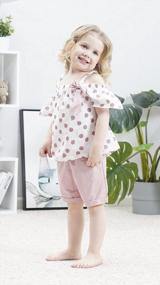 img 2 attached to Adorable Summer Outfits For Your Toddler Girl: Ruffle Camisole And Shorts By Hipea