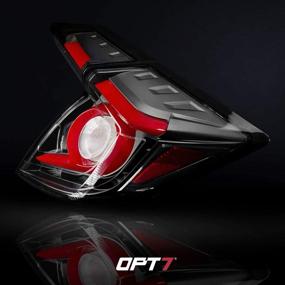 img 3 attached to OPT7 Sequential LED Tail Light Lamps Pair Clear 16-21 For Honda Civic Hatchback With OLED