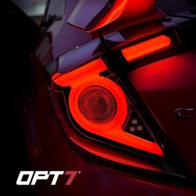 img 2 attached to Пара последовательных светодиодных задних фонарей OPT7 Clear 16-21 для хэтчбека Honda Civic с OLED