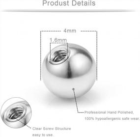 img 2 attached to Ruifan 12PCS Mix Color Replacement Balls Body Jewelry Piercing Barbell Parts 16G 14G