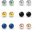 ruifan 12pcs mix color replacement balls body jewelry piercing barbell parts 16g 14g logo