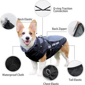 img 1 attached to 🧥 Winter Dog Coats, XL Windproof Dog Jacket Vest for Medium to Large Dogs with Harness, Furry Collar - Cold Weather Gray Dog Coats