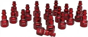 img 4 attached to Milton 728MC-20 ColorFit Plugs M-Style Red 1/4" NPT Female Box Of 20