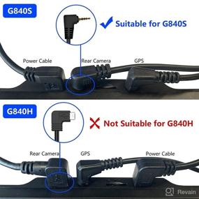 img 2 attached to 📹 WOLFBOX Rear Camera Extension Cord Cable for Mirror Dash Cam (50 Feet, 4 Pin, 2.5mm) - G840S, G840H, G850, G900, T10, T10 Plus