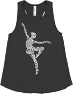 🩰 threadrock girls ballerina typography racerback girls' clothing: tops, tees, and blouses for effortlessly stylish girls logo