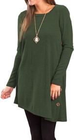 img 3 attached to IGENJUN Womens Sleeve Sweater Burgundy Women's Clothing ~ Dresses