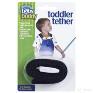 👶 baby buddy toddler tether, adjustable safety wrist leash for toddlers, children, kids, keep nearby with confidence, black, 2 count logo