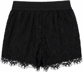 img 3 attached to High Waisted Crochet Lace Shorts For Women - Sexy Elastic Inseam Ideal For Summer Beach Wear