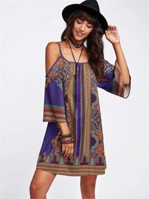 img 1 attached to Stunning Tribal Geometric Multicolor Dress by Milumia - Perfect for Women's Clothing