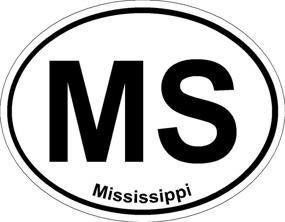 img 1 attached to Oval Mississippi State Bumper Sticker