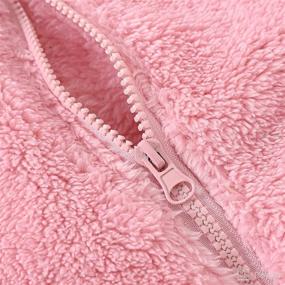 img 1 attached to 🧥 Camidy Baby Girls Irregular Colorful Sleeves Winter Coat: Trendy Toddler Fleece Jacket with Stand Collar & Zipper Up, Perfect Overcoat Tops for Your Little One