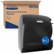 kimberly-clark professional levermatic roll paper towel dispenser 09765 smoke black manual logo