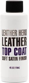 img 1 attached to 🛡️ Revitalize and Protect Your Leather with Leather Hero Satin Top Coat & Color Restorer 4oz