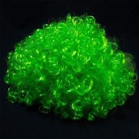 img 3 attached to Lumistick LED Light Up Afro Wig - Glowing In The Dark Flashing Wig - Bright Colorful Stylish Curly Clown Wig - Perfect For Night Events Party Favors (1 Wig)