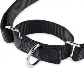 img 3 attached to Large Breed Martingale Collar For Dogs - Heavy Duty Anti-Escape Design Ideal For Walking, Training, And Everyday Use In Black (Large Size)