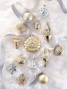 img 2 attached to Elevate Your Holiday Décor With Valery Madelyn'S 50Ct White And Gold Shatterproof Christmas Balls - A Must-Have For Your Xmas Tree!