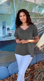 img 1 attached to Women'S Casual V-Neck T-Shirt Value Pack - Short Sleeve Tops In Regular And Plus Sizes