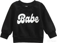 👶 toddlers' unisex crewneck sweatshirt | long sleeve pullover shirt | fall winter outfits for infants logo