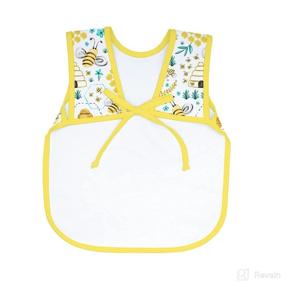 img 2 attached to 🐝 BapronBaby Busy Bees Bapron: Soft, Stain Resistant Bib for 6m-5yr. Machine Washable and Waterproof. (Sz Preschool 3-5yrs)