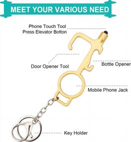 img 3 attached to Оставайтесь в безопасности с помощью бесконтактного бесконтактного ручного инструмента JKcare для открывания дверей - 4 упаковки