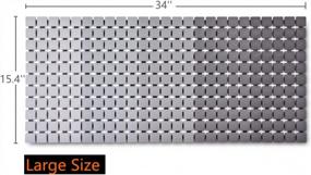 img 2 attached to Secure Your Shower With Extra Long Non-Slip Bath Mat - 34 X 15.4 Inch - Gradient Gray