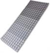 secure your shower with extra long non-slip bath mat - 34 x 15.4 inch - gradient gray logo