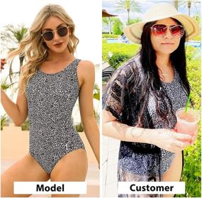 img 2 attached to Exlura Crisscross Swimsuit: Perfect Athletic Training Apparel for Women - Swimsuits & Cover Ups