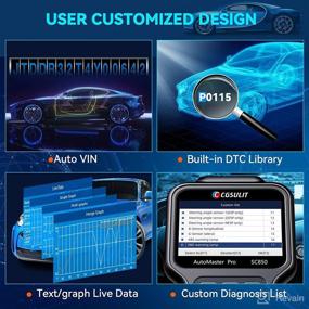 img 1 attached to 🚗 CGSULIT OBD2 Scanner SC850 - ABS SRS/Airbag Transmission Diagnostic Scan Tool for Car Check Engine Light, Full OBDII Code Reader with AutoVIN Live Data & Lifetime Free Updates