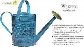 img 3 attached to Stylish And Practical: Robert Allen Wexley Metal Watering Cans In Mountain Waves Design - 2 Gallon And 5 Gallon Options Available