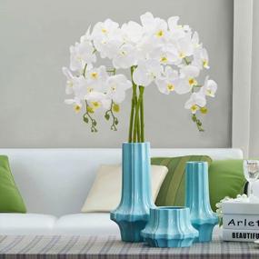 img 3 attached to 4PCS 38 Inch Artificial Butterfly Orchid Branches For Home Decor - White