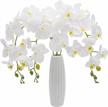 4pcs 38 inch artificial butterfly orchid branches for home decor - white logo