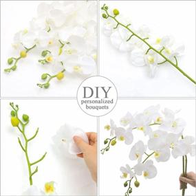 img 1 attached to 4PCS 38 Inch Artificial Butterfly Orchid Branches For Home Decor - White