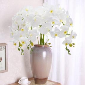 img 2 attached to 4PCS 38 Inch Artificial Butterfly Orchid Branches For Home Decor - White