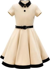 img 4 attached to 👗 BlackButterfly Vintage Clarity Champagne Girls' Clothing Dresses