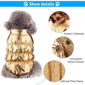 img 3 attached to 🐶 Warm Winter Dog Coat with Fleece Lining - Small Dog Puppy Jacket, Windproof & Cozy Pet Clothes for Chihuahua, Teddy & Poodles in Cold Weather