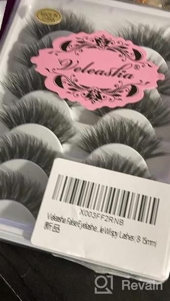 img 1 attached to Get Gorgeous Eyes With Veleasha'S Wispy Faux Mink Lashes - 6 Pairs For A Perfect Cat Eye Look review by Kimberly Wells