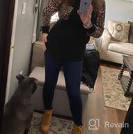 img 1 attached to Woman Casual Tops Long Sleeve Leopard Print Patchwork Plus Size T-Shirt Blouses review by John Thawngzauk